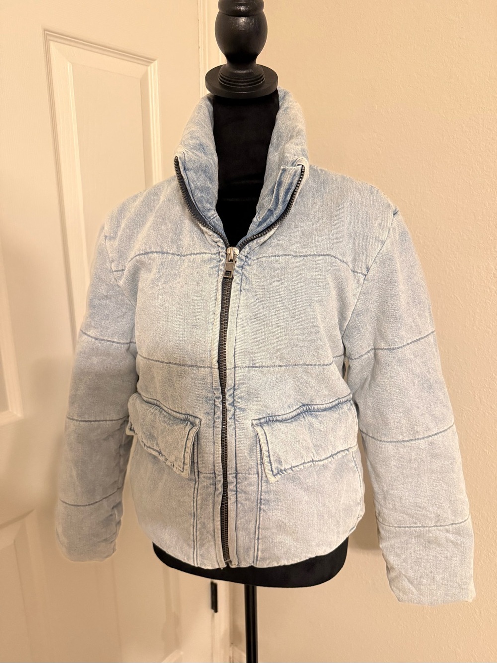 KanCan Navy Quilted Jacket - Small - Picture 6 of 10